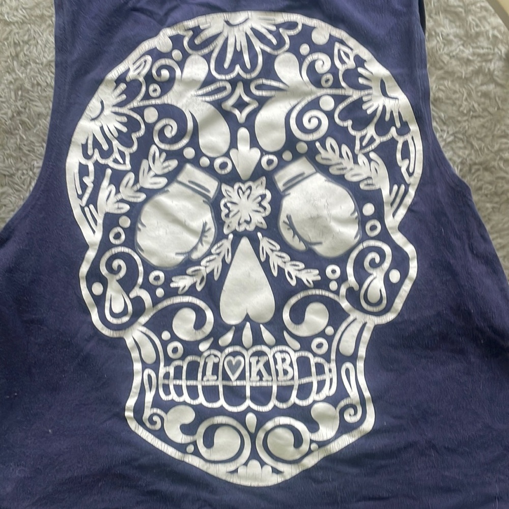 I Love Kickboxing Skull Tank Top